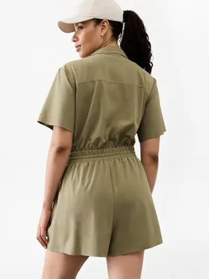 Athleta L Avenue Romper Olive Branch Large Regular thumbnail 7