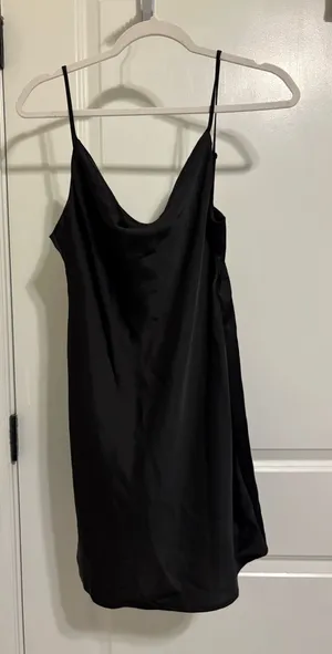 Black satin dress from urban outfitters thumbnail 1