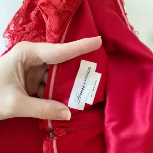 Lovers + Friends / Revolve Sylvia Strapless Gown in Flame Scarlet NWOT thumbnail 13