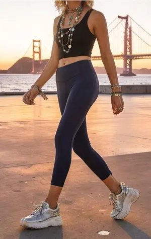 Lululemon ☀︎︎ All The Right Places Hi Waist 23” Crop II Yoga Pant ☀︎︎ Navy 6 thumbnail 1
