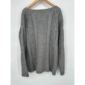 Jack Wills Womens Cable Knit Sweater Size 6 Grey Alpaca‎ Blend Fisherman Preppy thumbnail 4