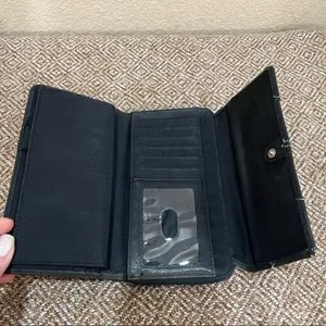 Vintage Black Leather Wilsons Billfold Wallet Casual Daily Soft Leather thumbnail 3
