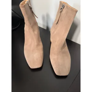 Aeyde Suede Ankle Boots Square Toe Block Heel Minimalist EU 38 US 7.5 8 thumbnail 8