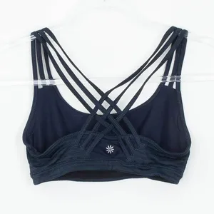 Athleta‎ Womens Athletic Sports Bra Size XS Navy Blue Strappy Crisscross Back thumbnail 2