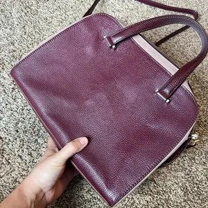 Kate Spade Mini Felix Kay Street Burgundy Pebble Leather Crossbody thumbnail 3