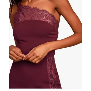Free People Premonitions Bodycon Slip Dress Vetiver Bloom Purple Lace Boho‎ NWT thumbnail 3