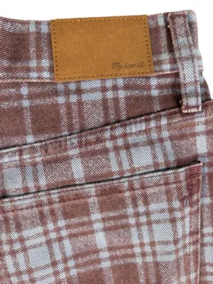 Like New Madewell The Perfect Vintage Straight Jeans Cabernet Plaid Size 26 thumbnail 11