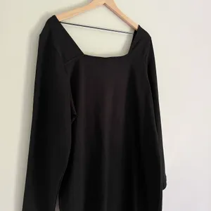 NWT Foxy Square Neck Long Sleeve Bodycon Mini Dress Black Size 2X thumbnail 7