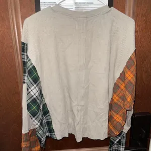 BDG Urban Outfitters Multi-Fabric Crop Shirt - Size Medium thumbnail 2