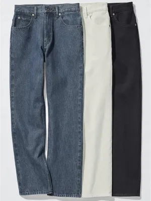 Uniqlo U High Rise Regular Jeans NWT Blue 23inch thumbnail 4