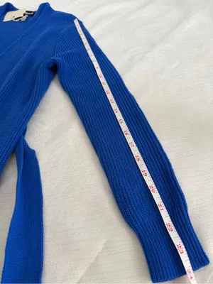 SER.O.YA Royal Blue Maxi Belted Knit Cardigan XS NWT thumbnail 14