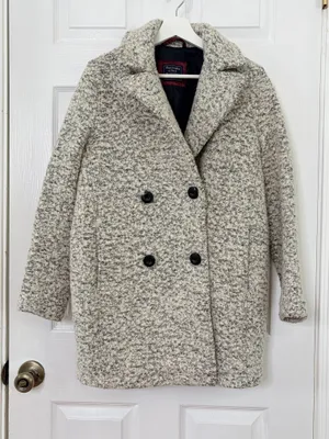 Abercrombie & Fitch Wool Blend Coat S Boucle Peacoat Old Money Preppy Classic thumbnail 2