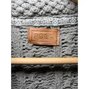 POL Open Cardigan L Duster Sweater Fisherman Chunky Knit Comfy green thumbnail 7