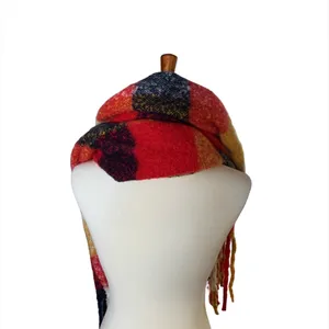 Boutique Plaid Fringe‎ Blanket Scarf OS thumbnail 4