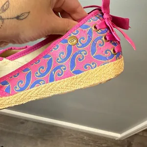 UGG Women's Tassy Marrakech Espadrille Printed Slip On Canvas Shoe Pink Size 7.5 thumbnail 5
