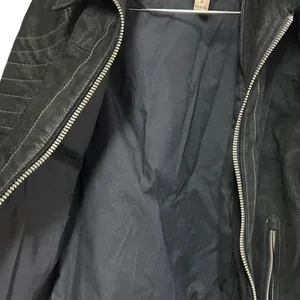 Vintage Wilson Jacket size small Black Motorcycle Suede Genuine Leather Zip up thumbnail 4