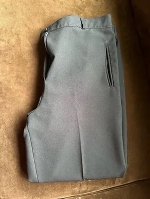 Alia Black Vintage Straight Leg Elastic Waist Pleated Front & Back Trousers Sz12 thumbnail 3