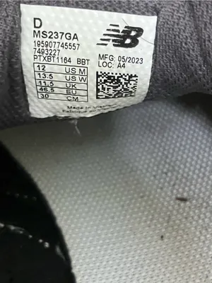 New Balance Black, White & Gray Retro Low-Top 237 Sneakers thumbnail 7