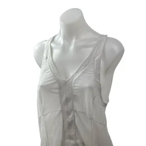 Alo Yoga Women's White V Neck Sleeveless Sports Athletic Activewear Tank Top M thumbnail 2