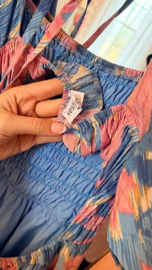 Floral Maxi Vestique Dress thumbnail 3