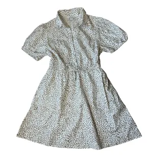 J.Crew Womens Brown Animal Print Short Sleeve Collared Mini Dress Size 4P thumbnail 2