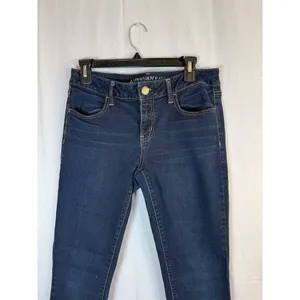 American Eagle Outfitters Jeans Womens 10 Blue Dark Wash Mid Rise Skinny thumbnail 2