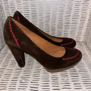 Anthropologie Holding Horses Heels Womens‎ 39 Platform Pump Brown Moc Toe Casual thumbnail 4