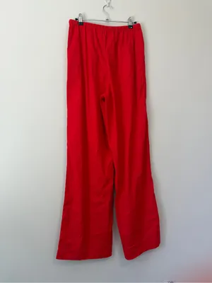 Athleta Paradise Wide Leg Pant Red XS Tall Drawstring NEW thumbnail 3