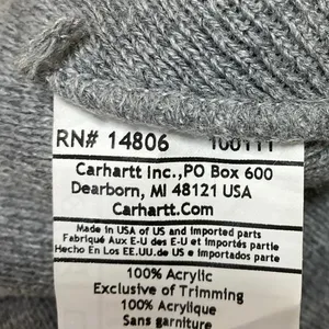 Carhartt Women's Gray Rib Knit Cuffed Snow Winter Bonnet Beanie Hat One Size thumbnail 3