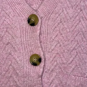 Zara Pink Chunky Knit Button Cropped Cardigan Sweater SZ S Street Chic Casual thumbnail 3