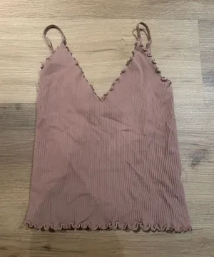 free people stretchy ribbed ruffle tank thumbnail 1