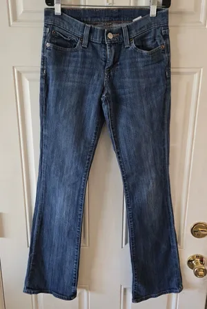 Lucky Brand Amber Sweet N Low Bootcut Jeans Low Rise Y2K Embroidered Size 28x31 thumbnail 1