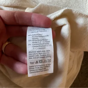 Madewell Cream White Soft Modal Knit Long Sleeve Crewneck Top Large thumbnail 5