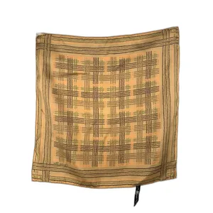Vintage Christian Dior Silk Scarf 15” Square Geometric Brown Orange Made France thumbnail 3