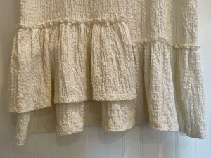FP BEACH by Free People Marni Asymmetrical Ruffle Tunic Mini Dress Cream Size S thumbnail 8