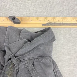 Anthropologie Wanderer Womens 4 Charcoal Gray Linen Paperbag Jogger Pants thumbnail 9