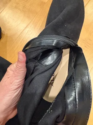 Aldo over the knee suede-like stiletto heel boots black sz 7.5 thumbnail 6