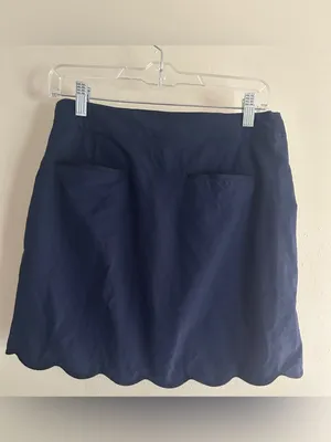 Women’s Textured Scalloped Skort size 2 Blue thumbnail 2