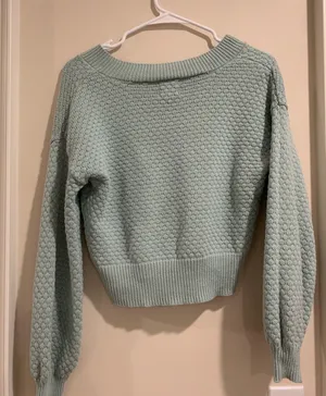 Hippie Rose Teal Sweater thumbnail 1