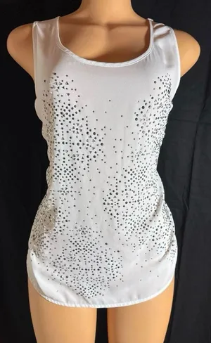 White rhinestone juicy couture tank top thumbnail 1