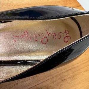 Lilly Pulitzer Patent Leather Peep Toe Wedge‎ Heels Black 36.5 US 6 thumbnail 11