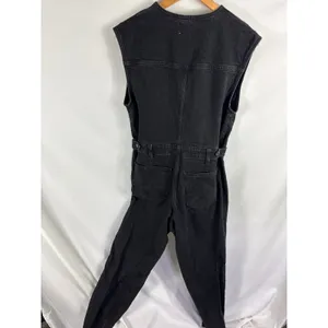 Universal Thread Black Denim Jumpsuit Size 8 thumbnail 5
