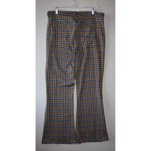 American Eagle Plaid Pants Women 16 Regular Multi Color Excellent Flare Leg thumbnail 3