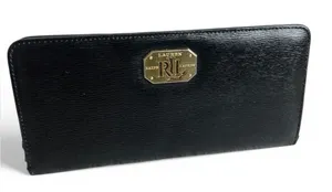 LAUREN RALPH LAUREN Slim black Credit Card Wallet thumbnail 1