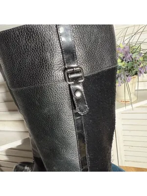 Vintage Miucha Y2K Knee High Black Leather Boots - Size 8 thumbnail 8