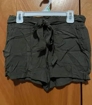 Army Green Rayon Shorts thumbnail 1