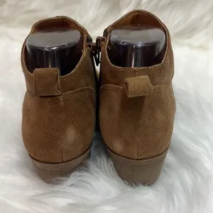 LUCKY BRAND Suede‎ Toffee Ankle Booties Zip Sides Womens 8 D18 thumbnail 6
