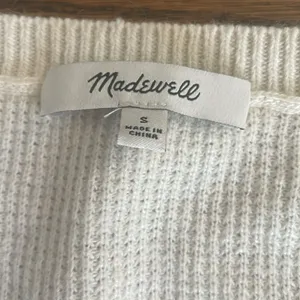 Madewell Asherton Waffle Knit Thin V-Neck Henley Sweater Size Small thumbnail 5