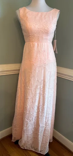 Sleeveless Lace Maxi Dress in Soft Blush Pink thumbnail 1