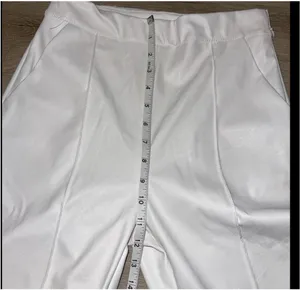 Venti 6 pleather high waist wide leg white pants S thumbnail 8